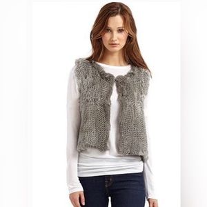 Anthropologie 525 America Luxe rabbit fur vest
